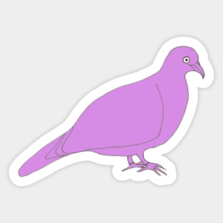 Line Pigeon Purple Sticker